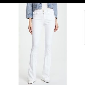 Frame White Denim Boot Cut Le High Flare